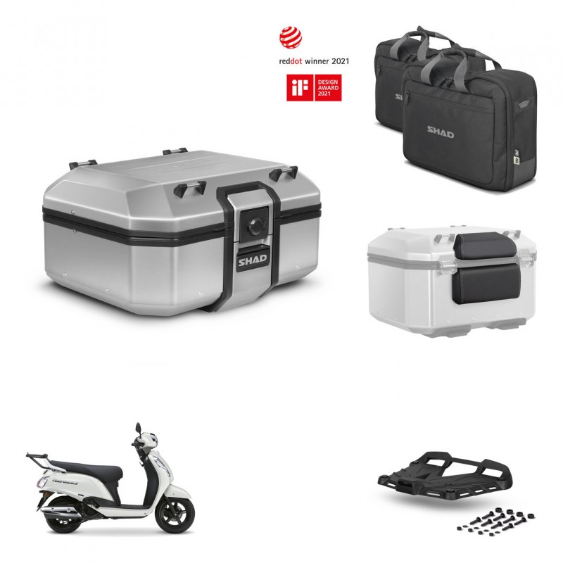 SHAD Baul trasero + soporte montaje parrilla accesorios TR37 TERRA KIT-483412