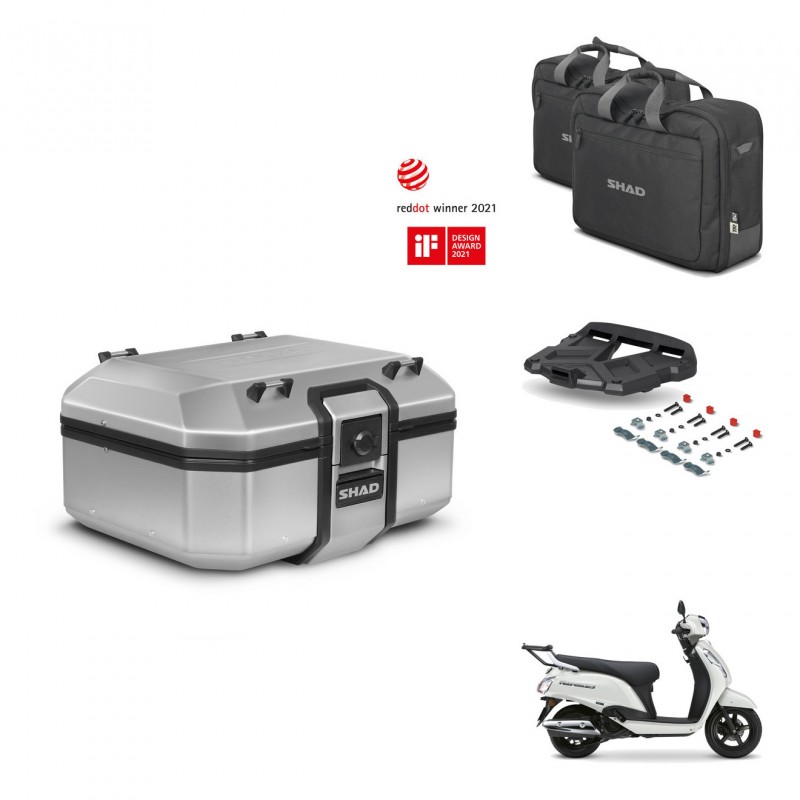 SHAD Baul trasero + soporte montaje parrilla accesorios TR37 TERRA KIT-483414