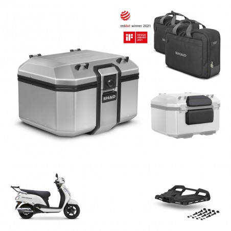 SHAD Baul trasero + soporte montaje parrilla accesorios KIT-483584