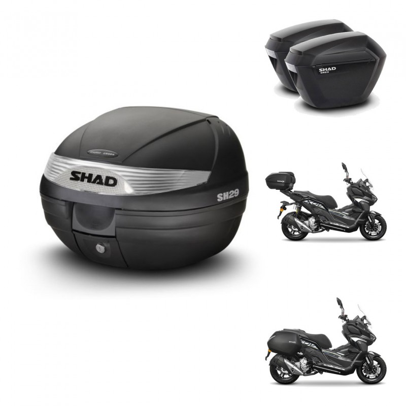 SHAD SH23 suitcases + mounting bracket SH29 trunk KIT-485888