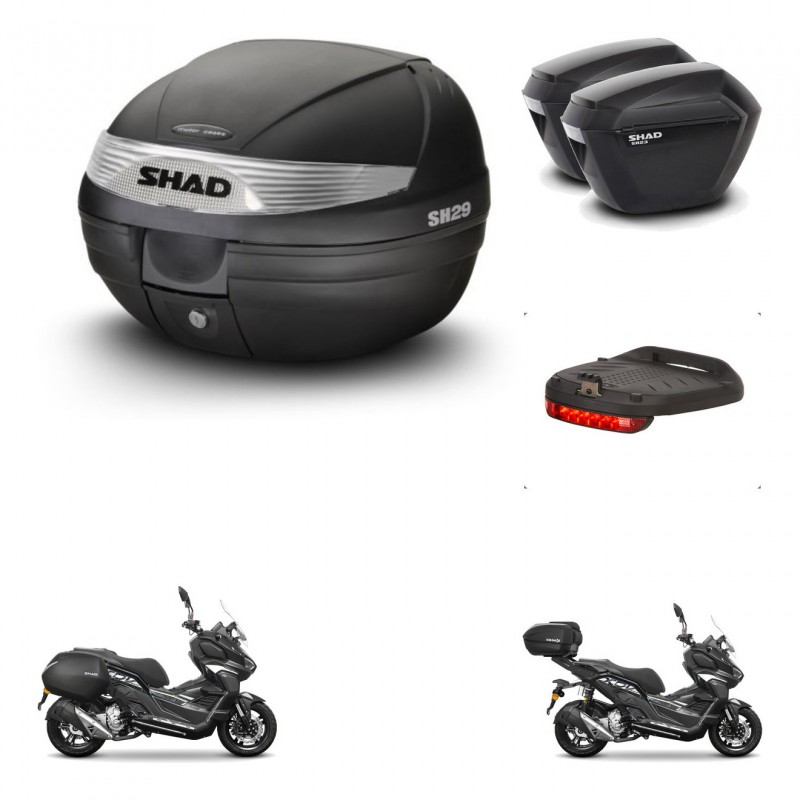 SHAD SH23 suitcases + mounting bracket SH29 trunk accessories KIT-485890