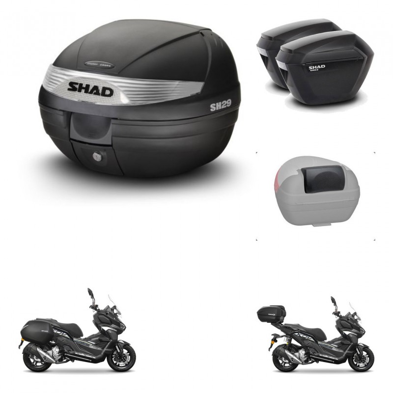 SHAD SH23 suitcases + mounting bracket SH29 trunk accessories KIT-485892