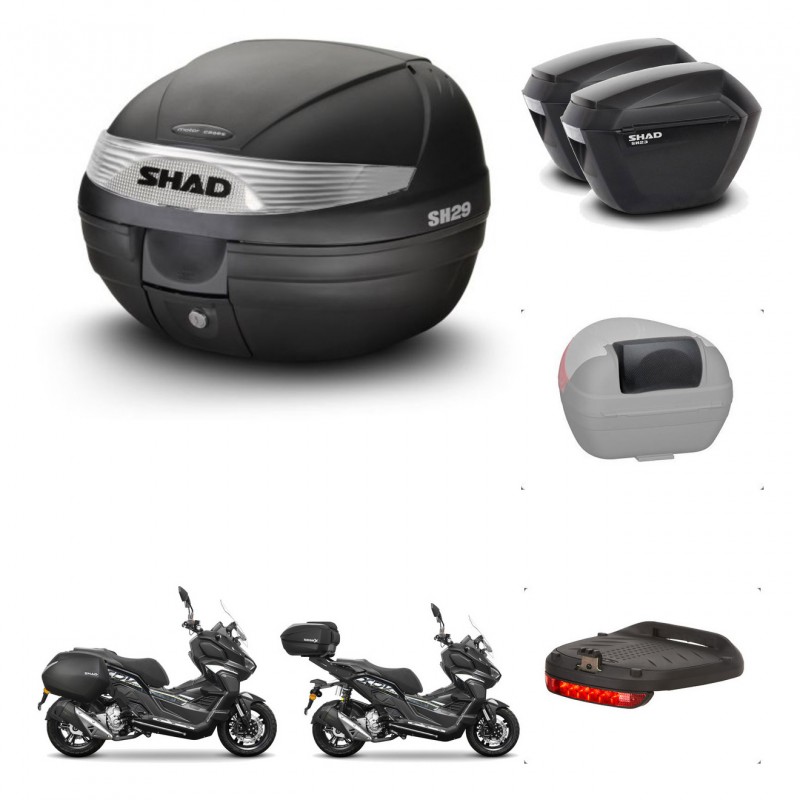 SHAD SH23 suitcases + mounting bracket SH29 trunk accessories KIT-485894