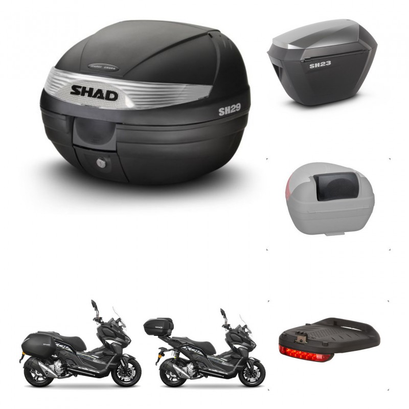 SHAD Maletas sh23 alu + soporte montaje baul SH29 accesorios KIT-485895