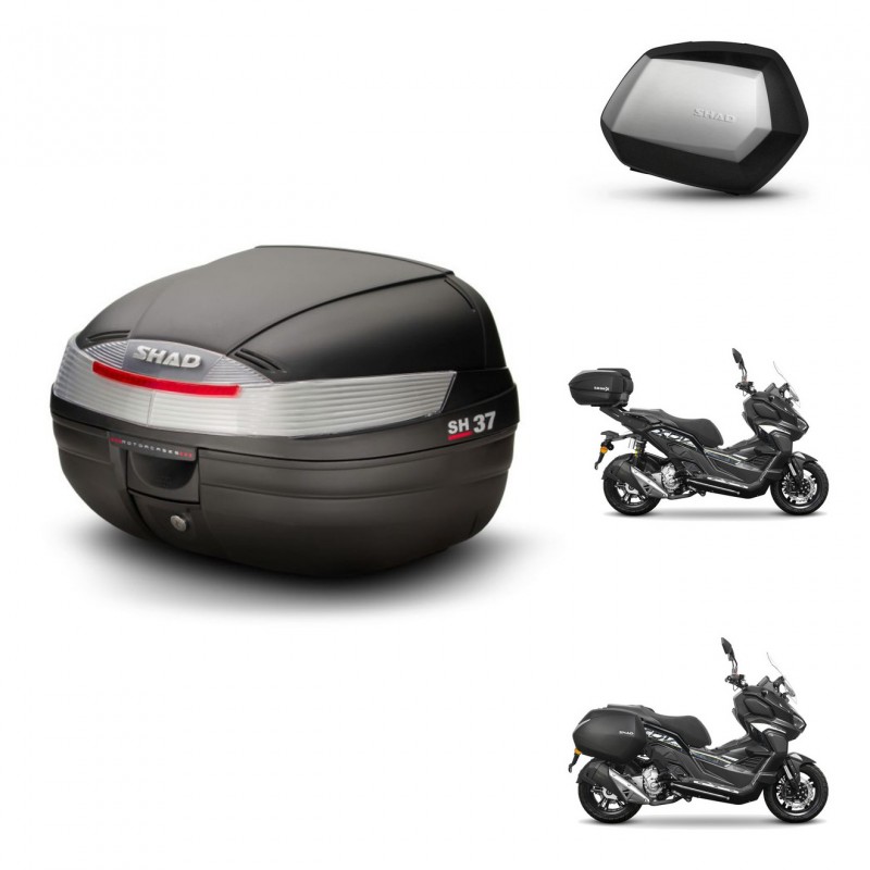 SHAD Maletas SH35 PREMIUM + soporte montaje Baul maleta KIT-485899