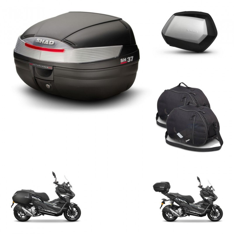 SHAD Maletas SH35 PREMIUM + soporte montaje Baul maleta accesorios KIT-485900