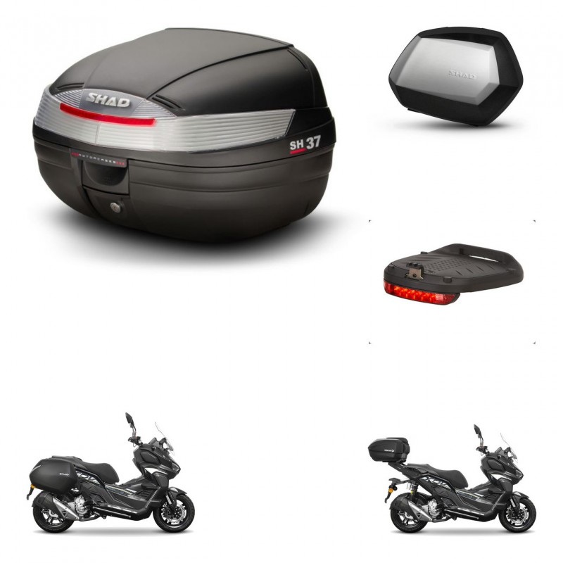 SHAD Maletas SH35 PREMIUM + soporte montaje Baul maleta accesorios KIT-485905