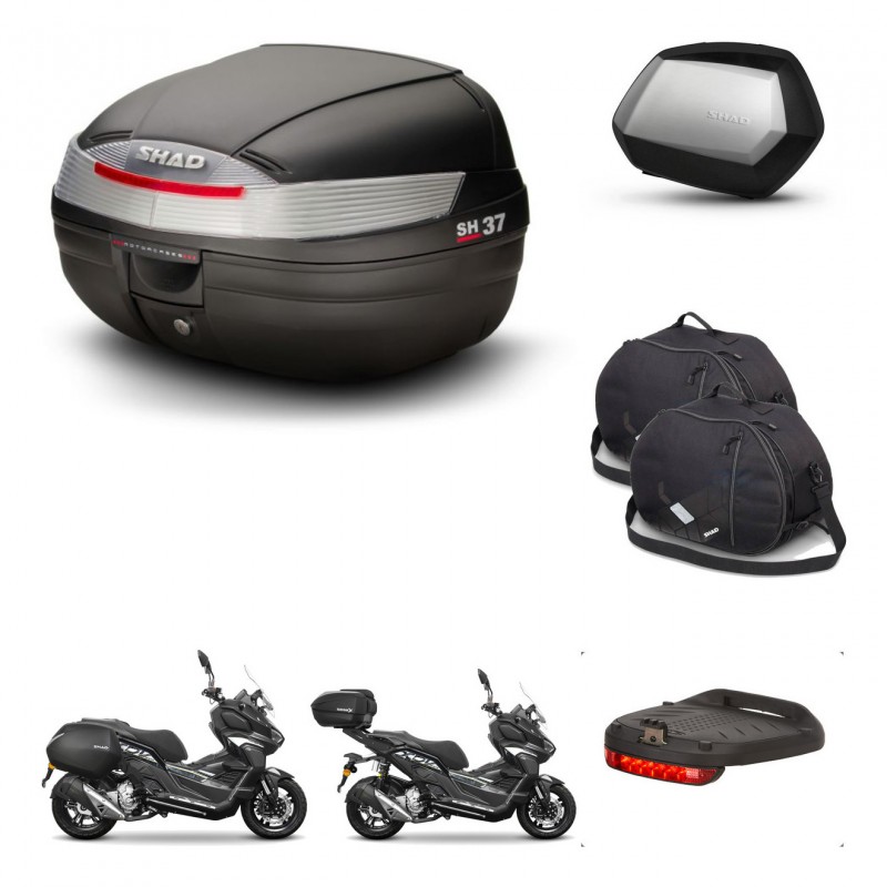 SHAD Maletas SH35 PREMIUM + soporte montaje Baul maleta accesorios KIT-485906
