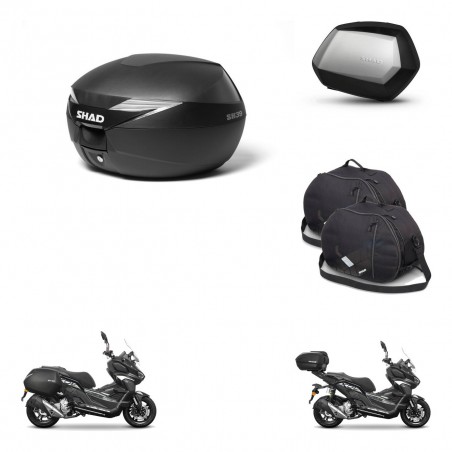 SHAD Maletas SH35 PREMIUM + soporte montaje Baul maleta accesorios KIT-485924
