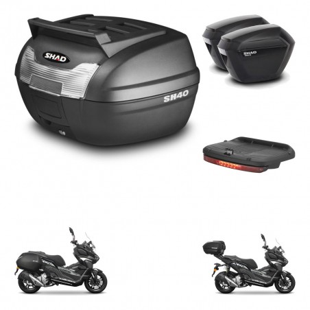 SHAD Maletas sh23 + soporte montaje baul SH40 parrilla superior accesorios KIT-485954