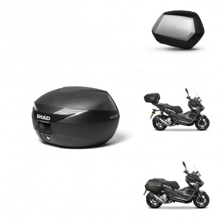 SHAD Maletas SH35 PREMIUM + soporte montaje Baul maleta KIT-485963