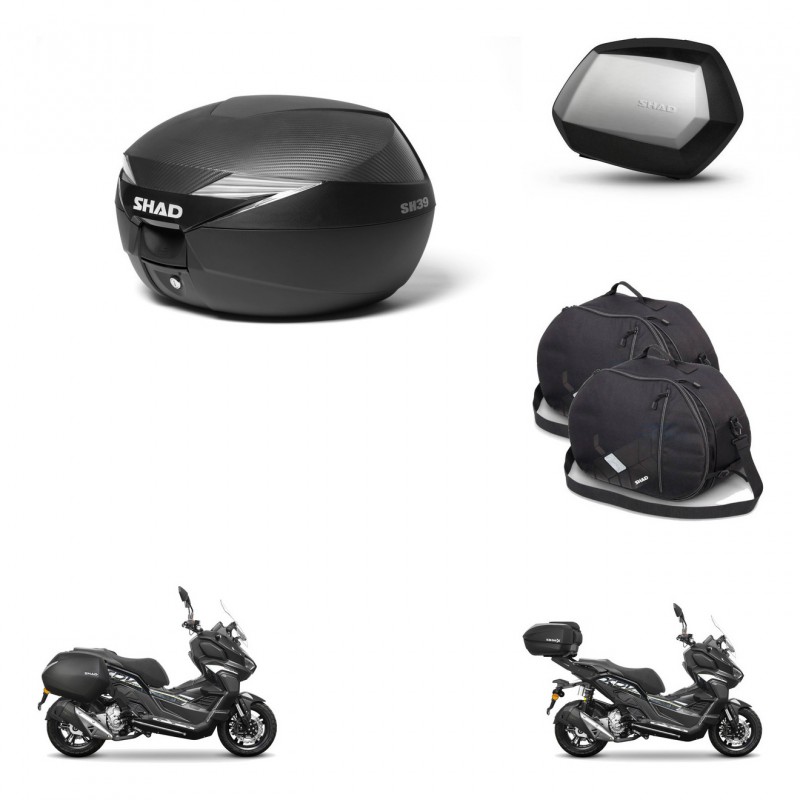 SHAD Maletas SH35 PREMIUM + soporte montaje Baul maleta accesorios KIT-485964