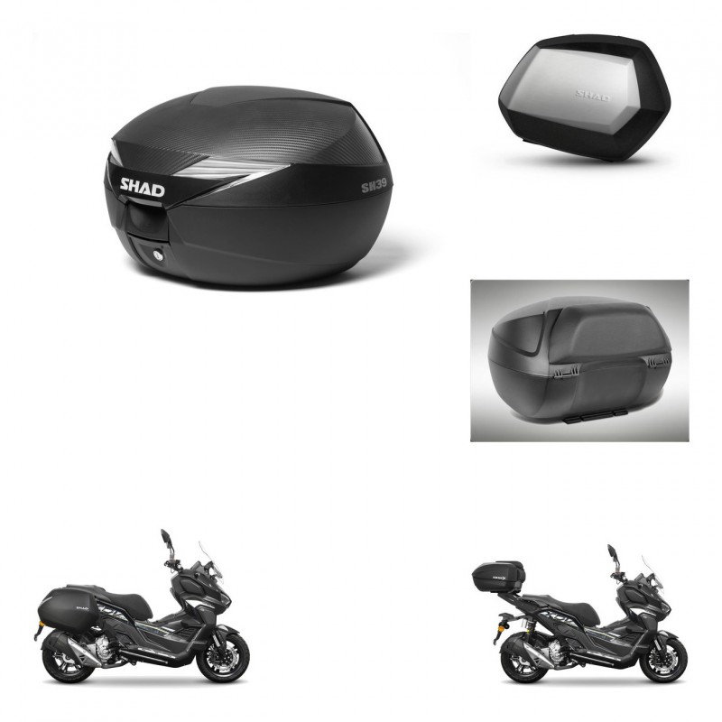 SHAD Maletas SH35 PREMIUM + soporte montaje Baul maleta accesorios KIT-485975