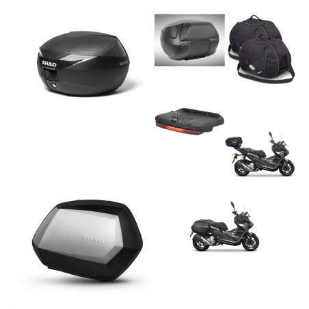 SHAD Maletas SH35 PREMIUM + soporte montaje Baul maleta accesorios KIT-485982