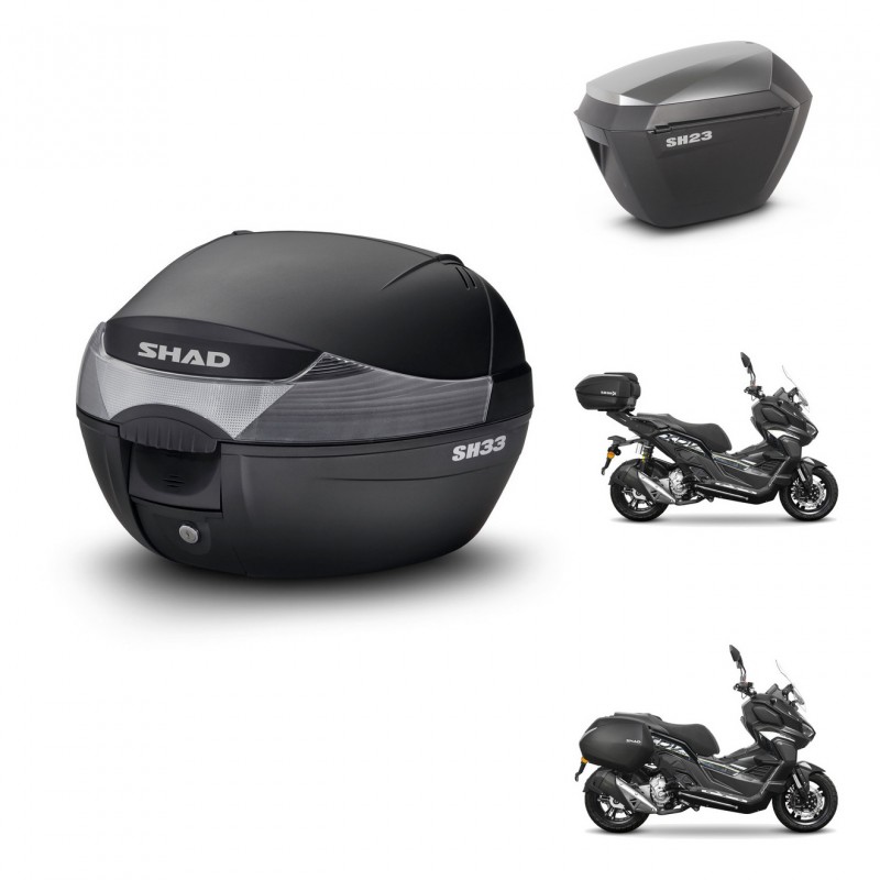 SHAD Maletas sh23 alu + soporte montaje baul SH33 KIT-485985