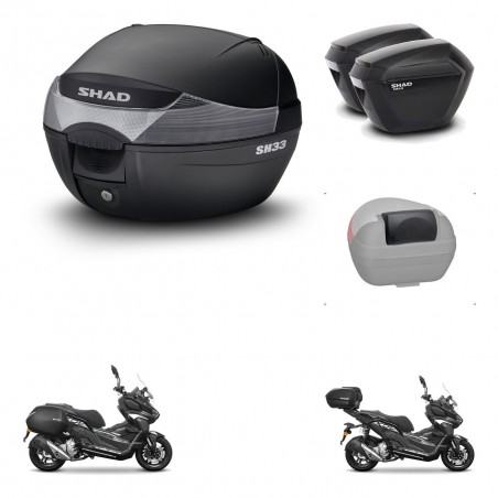 SHAD Maletas sh23 + soporte montaje baul SH33 accesorios KIT-485988