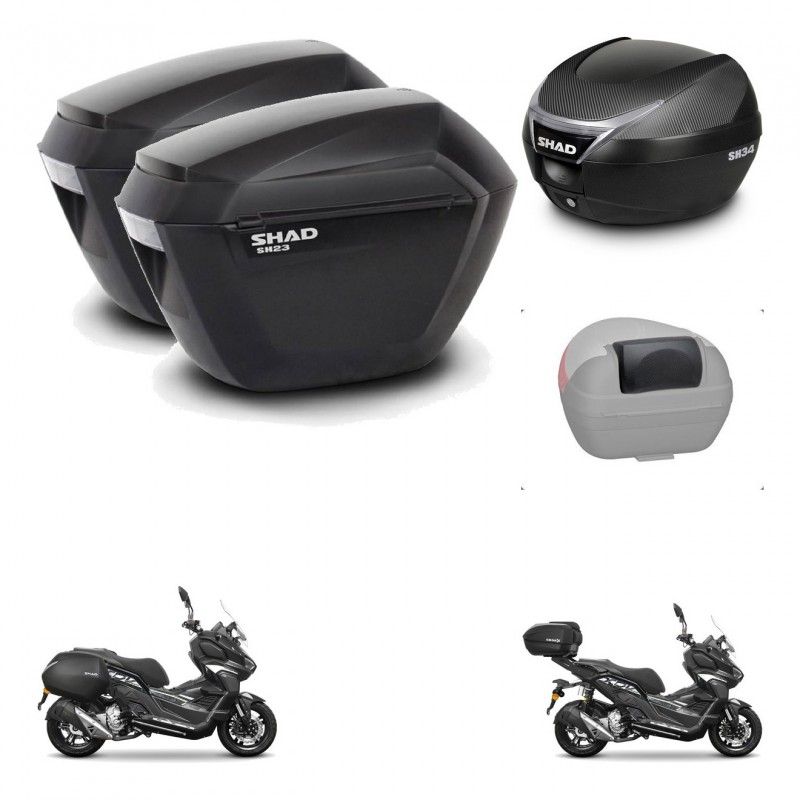 SHAD Baul SH34 + soporte montaje maletas sh23 accesorios KIT-485996