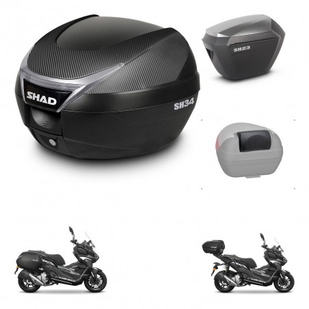 SHAD Maletas sh23 alu + soporte montaje baul SH34 accesorios KIT-485997