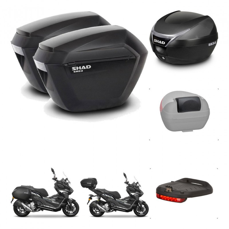 SHAD Trunk SH34 + mounting bracket suitcases sh23 accessories KIT-485998