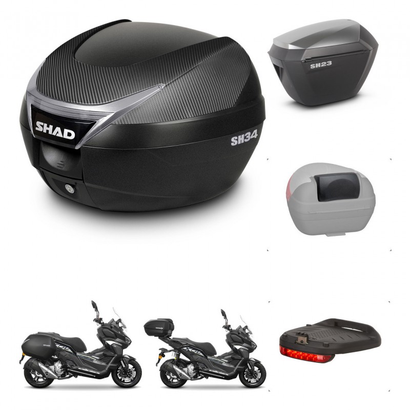 SHAD Maletas sh23 alu + soporte montaje baul SH34 accesorios KIT-485999