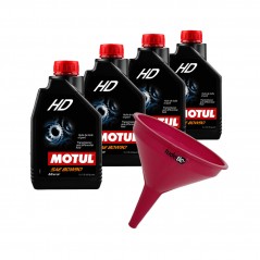 TUDETIC Kit de 4x aceite transmision + embudo HD 80W90 1L KT-116