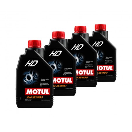 TUDETIC - Kit 4x Lubricating oil transmissions differentials MOTUL HD 80W90 1L KT-117