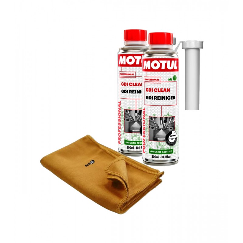 TUDETIC Kit 2x aditivo limpieza de motores + trapo GDI CLEAN KT-132