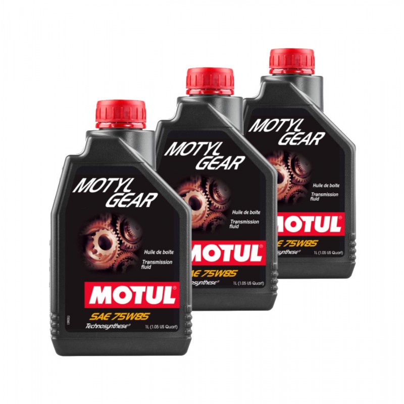 TUDETIC Kit de 3x Aceite Transmisión MOTYLGEAR HD 80W110 y 75W85 KT-139