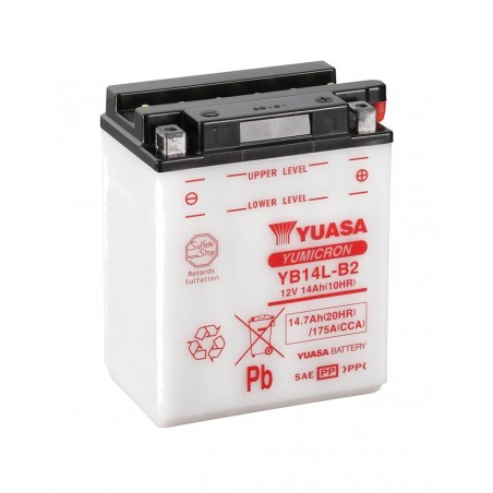 YUASA Battery with electrolyte YB14L-B2 COMBIPACK 1113575