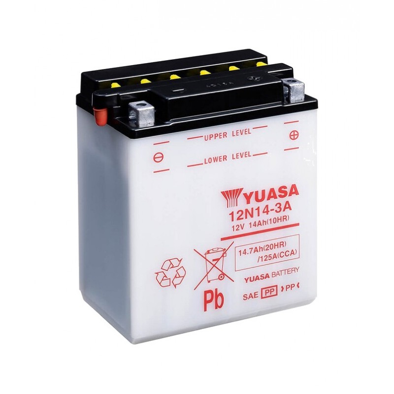 YUASA Battery with electrolyte 12N14-3A COMBIPACK 1113576
