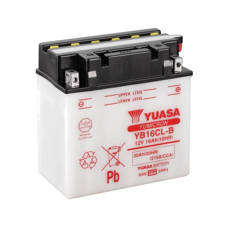 YUASA Battery with electrolyte YB16CL-B COMBIPACK 1113579