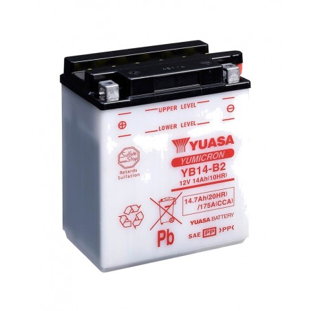 YUASA Battery with electrolyte YB14-B2 COMBIPACK 1113583