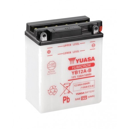 YUASA Batería con electrolito YB12A-B COMBIPACK 1113585