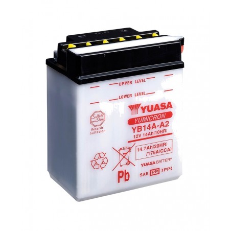 YUASA Battery with electrolyte YB14A-A2 COMBIPACK 1113588