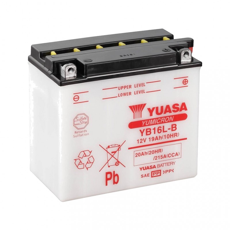 YUASA Battery with electrolyte YB16L-B COMBIPACK 1113589