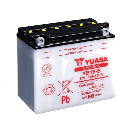 YUASA Battery with electrolyte YB16-B COMBIPACK 1113591
