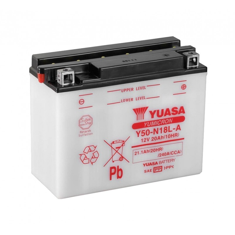 YUASA Battery with electrolyte Y50-N18L-A COMBIPACK 1113592