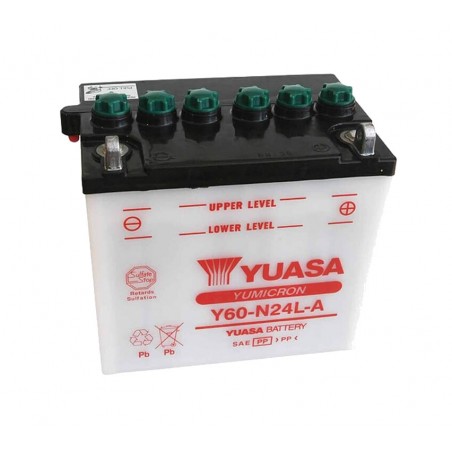 YUASA Battery with electrolyte Y60-N24L-A COMBIPACK 1113599