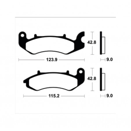 TECNIUM Pastillas de freno Scooter orgánicas ME468 1121495