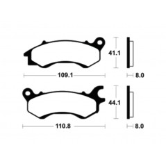 TECNIUM Pastillas de freno Scooter orgánicas ME469 1121496