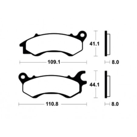 TECNIUM Organic Scooter Brake Pads ME469 1121496