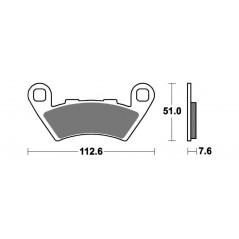 TECNIUM SINTERED BRAKE PADS MF444 (KL BRERA) 1122542