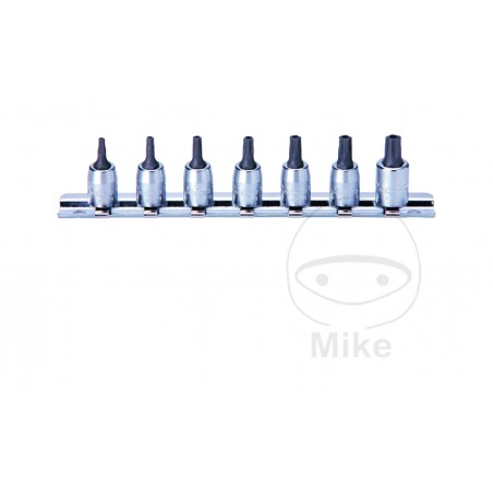 KO-KEN Juego 7 puntas de destornillador torx con agujero 1/4 T10-T40 605.00.51