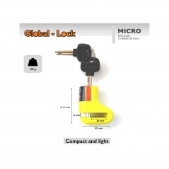 GLOBAL-LOCK Antirrobo disco con llave para discos MICRO 5,5MM 5726828