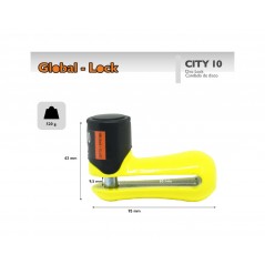 GLOBAL-LOCK Antirrobo disco con llave de discos y accesorios CITY 10 FUNDA +REMINDER 5726830
