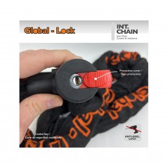 GLOBAL-LOCK Antirrobo cadena integrada con llave de discos 10X1500 5728801