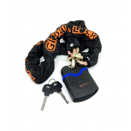 GLOBAL-LOCK Anti-theft chain + padlock kit 10X10X1500 CLASSIC PAD 5726958