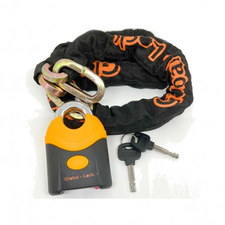 GLOBAL-LOCK Anti-theft chain + padlock kit 10X10X1500 CITY PAD 13X72X103 5728451