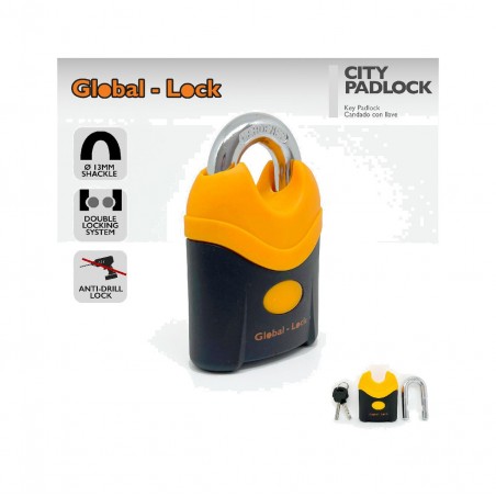 GLOBAL-LOCK Padlock with disc key 13X72X103 CITY PAD 5728757