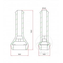Rubber sleeve 4 pole cable connector 158.09.73